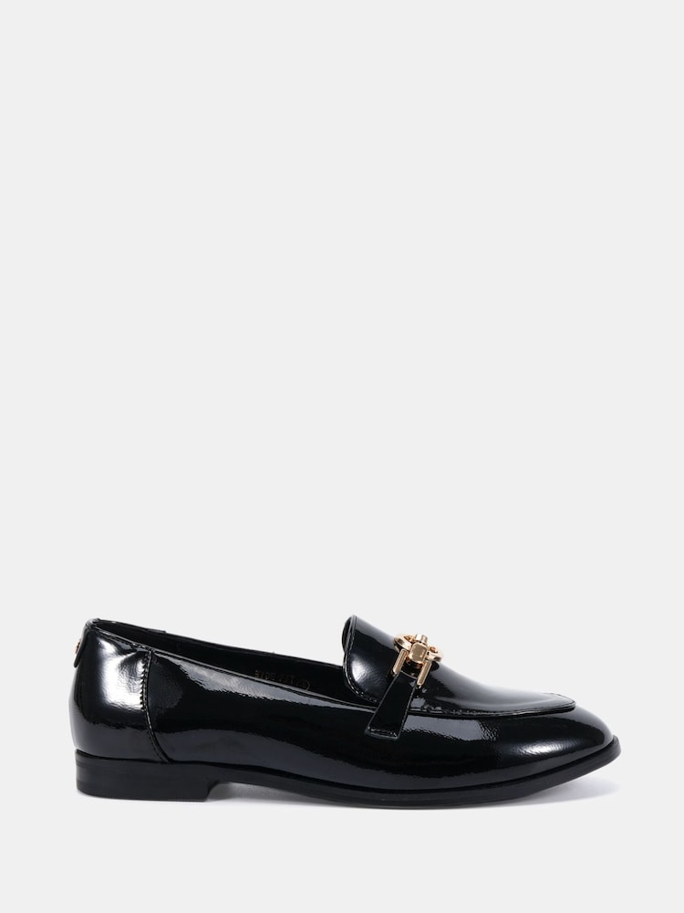 Novo Black Wide Fit Celeste Ring Trim Loafers - Image 2 of 6
