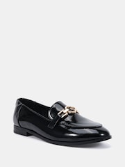 Novo Black Wide Fit Celeste Ring Trim Loafers - Image 3 of 6