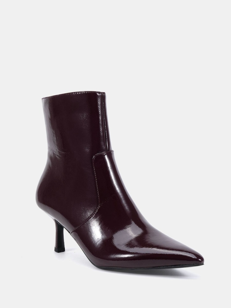 Vermelho - Novo Kylie Mid Stiletto Heel Point Ankle Boots - Imagem 2 de 6