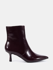 Vermelho - Novo Kylie Mid Stiletto Heel Point Ankle Boots - Imagem 3 de 6