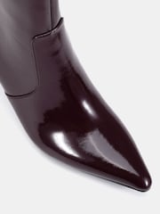 Vermelho - Novo Kylie Mid Stiletto Heel Point Ankle Boots - Imagem 6 de 6