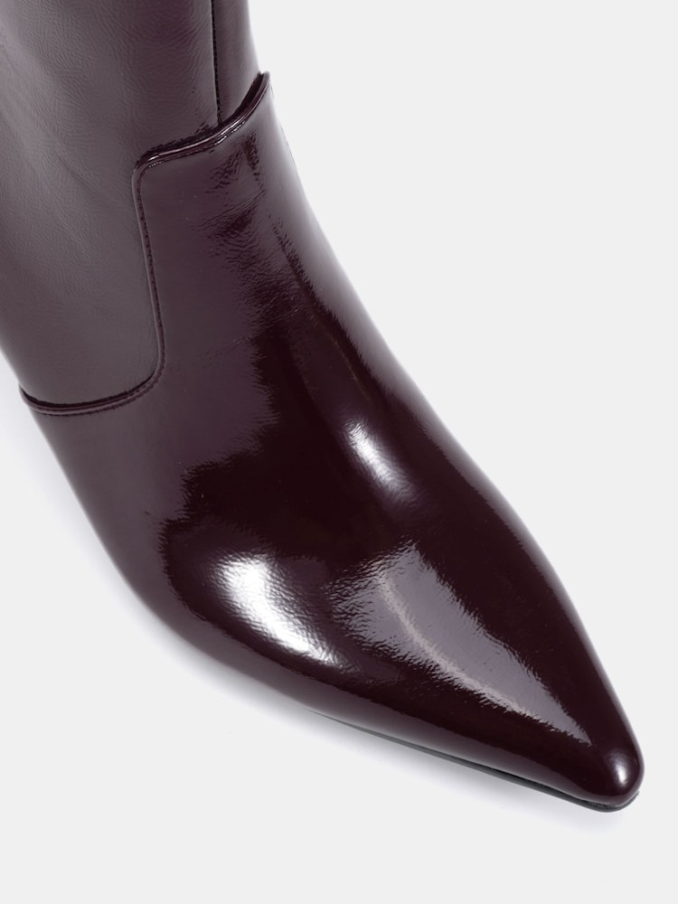 Vermelho - Novo Kylie Mid Stiletto Heel Point Ankle Boots - Imagem 6 de 6