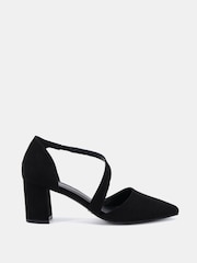 Novo Black IDAHO Mid Block Asymetric Strap Point Courts - Image 2 of 6