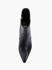 Novo Black Kylie Mid Stiletto Heel Point Ankle Boots - Image 6 of 6