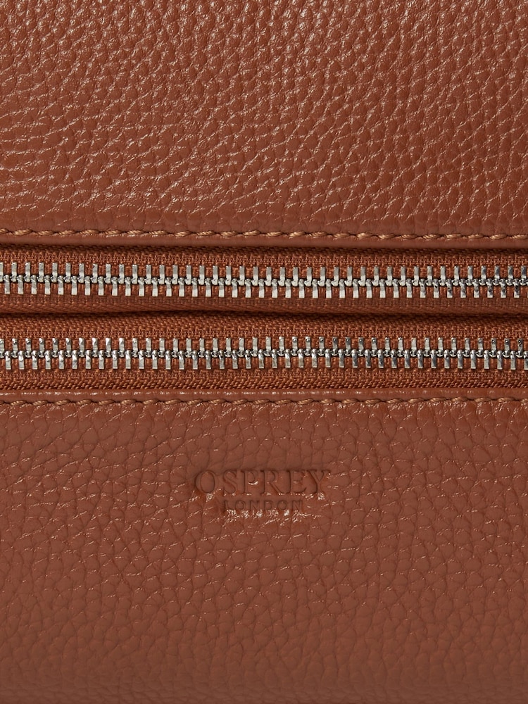 Osprey London The Double Zip Small Leather  Washbag - Image 5 of 5