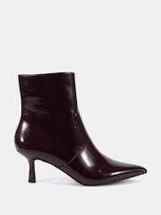 Novo Red Wide Fit Wide fit kylie Mid Stiletto Heel Point Ankle Boots - Image 2 of 6