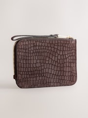 Maro Ciocolată - Leather Midi Purse - Imaginea 1 din 5