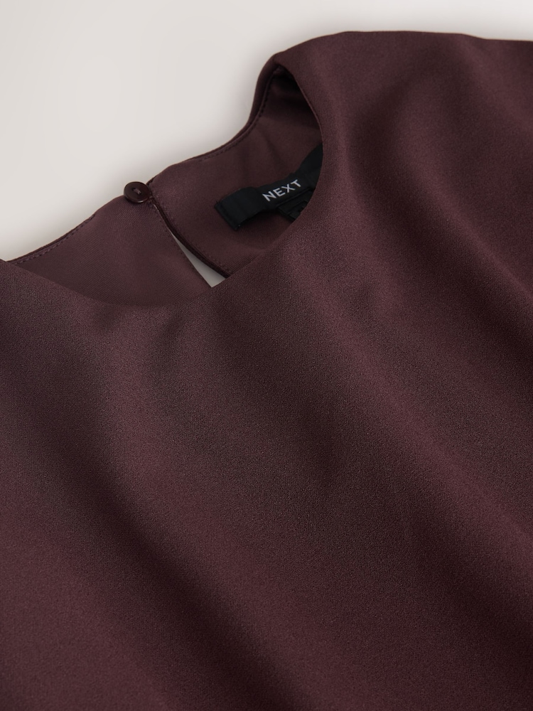 Chocolate Brown Cape Maxi Dress - Image 8 of 8 Chocolate Brown Cape Maxi Dress - Image 8 of 8