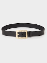 Osprey London The Chain Buckle Leather Black Belt - Image 1 of 3