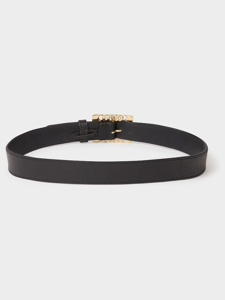 Osprey London The Chain Buckle Leather Black Belt - Image 2 of 3