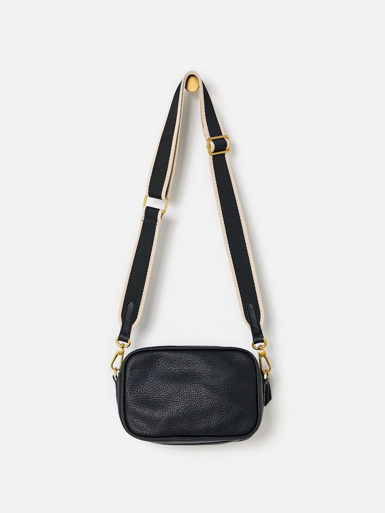 Oliver Bonas Black Zip Front Crossbody Bag - Image 2 of 6 Oliver Bonas Black Zip Front Crossbody Bag - Image 2 of 6