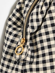 Oliver Bonas Black Gingham Weekend Bag - Image 5 of 6