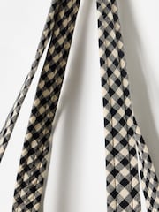 Oliver Bonas Black Gingham Weekend Bag - Image 6 of 6