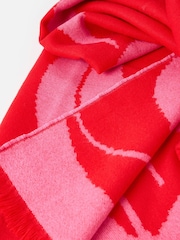 Oliver Bonas Red Bow Midweight Scarf - Image 4 of 5
