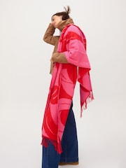 Oliver Bonas Red Bow Midweight Scarf - Image 5 of 5