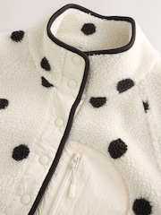 Chocolate Polka Dot Active Borg Jacket - Image 2 of 4