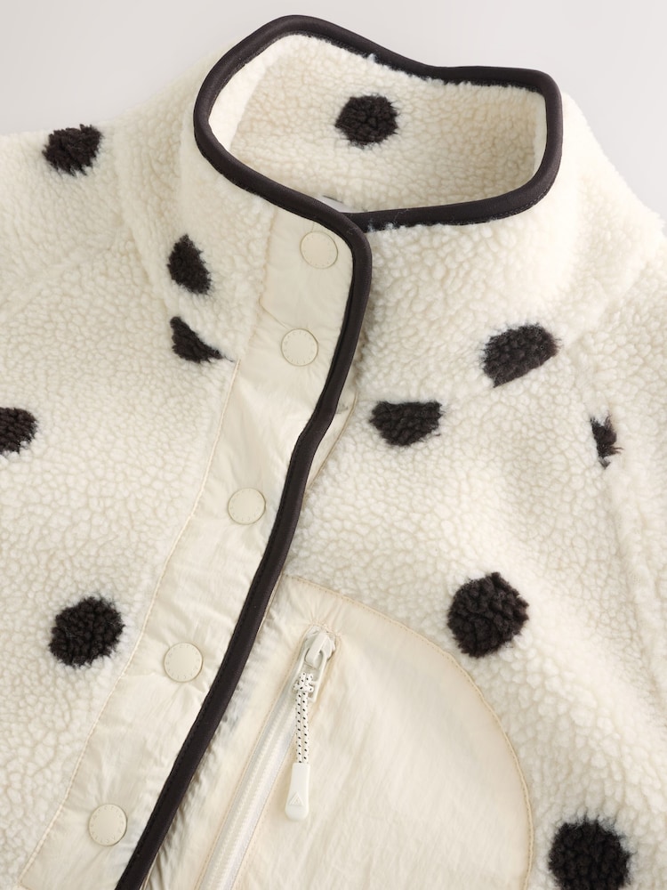 Chocolate Polka Dot Active Borg Jacket - Image 2 of 4