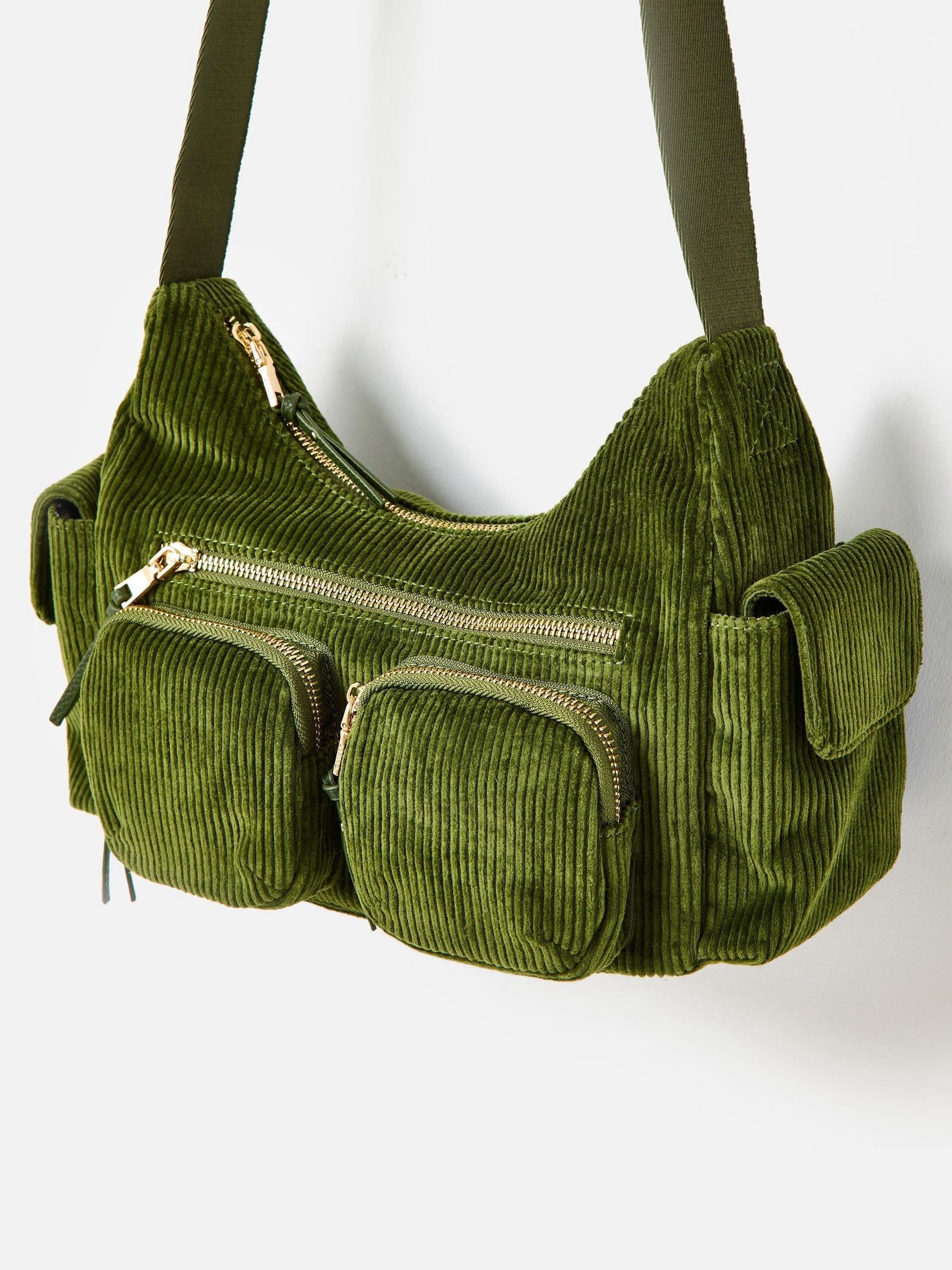 Buy Oliver Bonas Green Corduroy Slouch Cross-Body Bag from Next USA