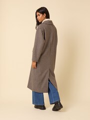 Nobodys Child Black Sophana Relaxed Check DB Coat - Image 4 of 6