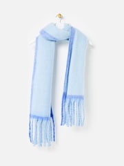Oliver Bonas Blue Side Stripe Heavyweight Scarf - Image 1 of 5