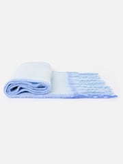 Oliver Bonas Blue Side Stripe Heavyweight Scarf - Image 2 of 5