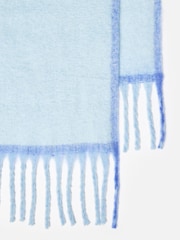 Oliver Bonas Blue Side Stripe Heavyweight Scarf - Image 3 of 5