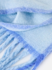 Oliver Bonas Blue Side Stripe Heavyweight Scarf - Image 4 of 5