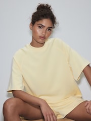 Lemon Yellow Active Modal Oversized Sports T-Shirt - Image 1 of 9