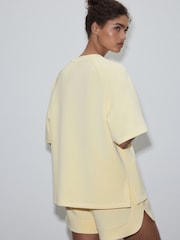 Lemon Yellow Active Modal Oversized Sports T-Shirt - Image 3 of 9