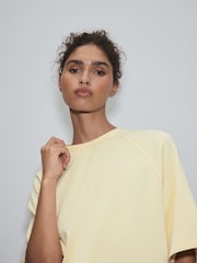 Lemon Yellow Active Modal Oversized Sports T-Shirt - Image 5 of 9