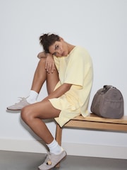 Lemon Yellow Active Modal Oversized Sports T-Shirt - Image 6 of 9