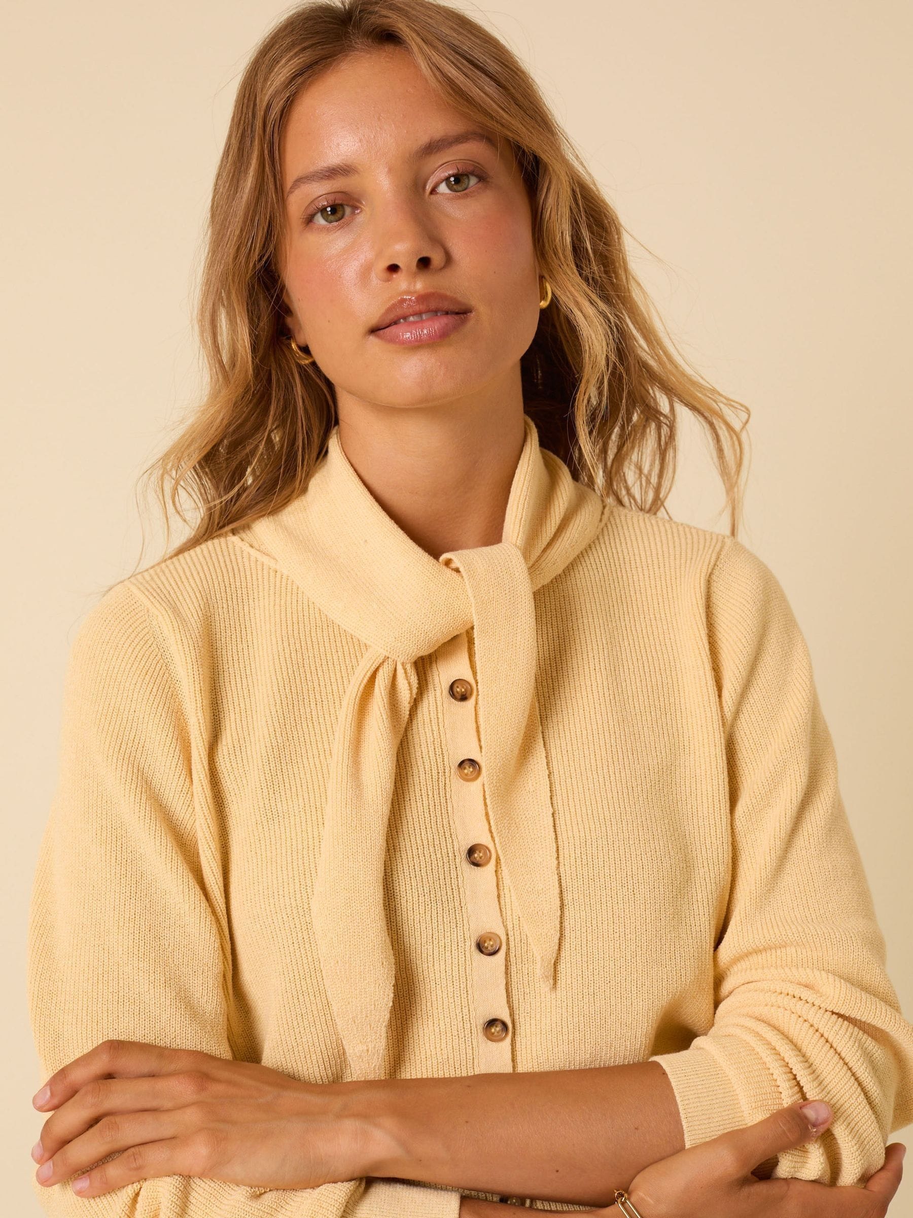 Buy Nobodys Child Yellow Neckerchief Tie Cardigan from Next USA