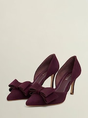 Hobbs Red Elva Suede Court Shoes - Image 2 of 3