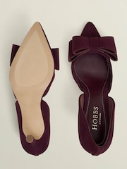 Hobbs Red Elva Suede Court Shoes - Image 3 of 3