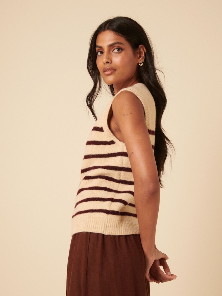 Nobodys Child Cream Clean Button Through Vest - Image 2 of 5