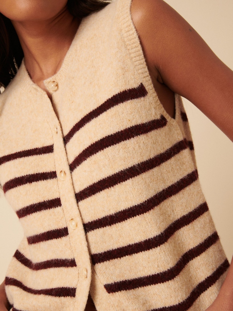 Nobodys Child Cream Clean Button Through Vest - Image 5 of 5