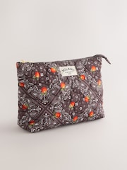 Chocolate Brown Nylon Printed Pouch - Image 1 of 5
