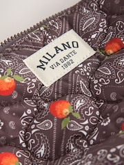 Chocolate Brown Nylon Printed Pouch - Image 4 of 5