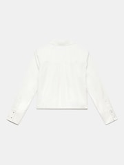 Mint Velvet White Sequin Lace Cotton Shirt - Image 8 of 8