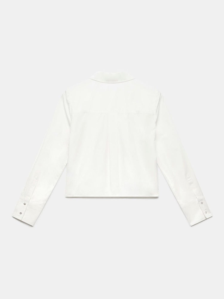Mint Velvet White Sequin Lace Cotton Shirt - Image 8 of 8