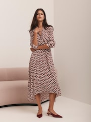 Mint Velvet Red Lip Print Shirt Dress - Image 2 of 8
