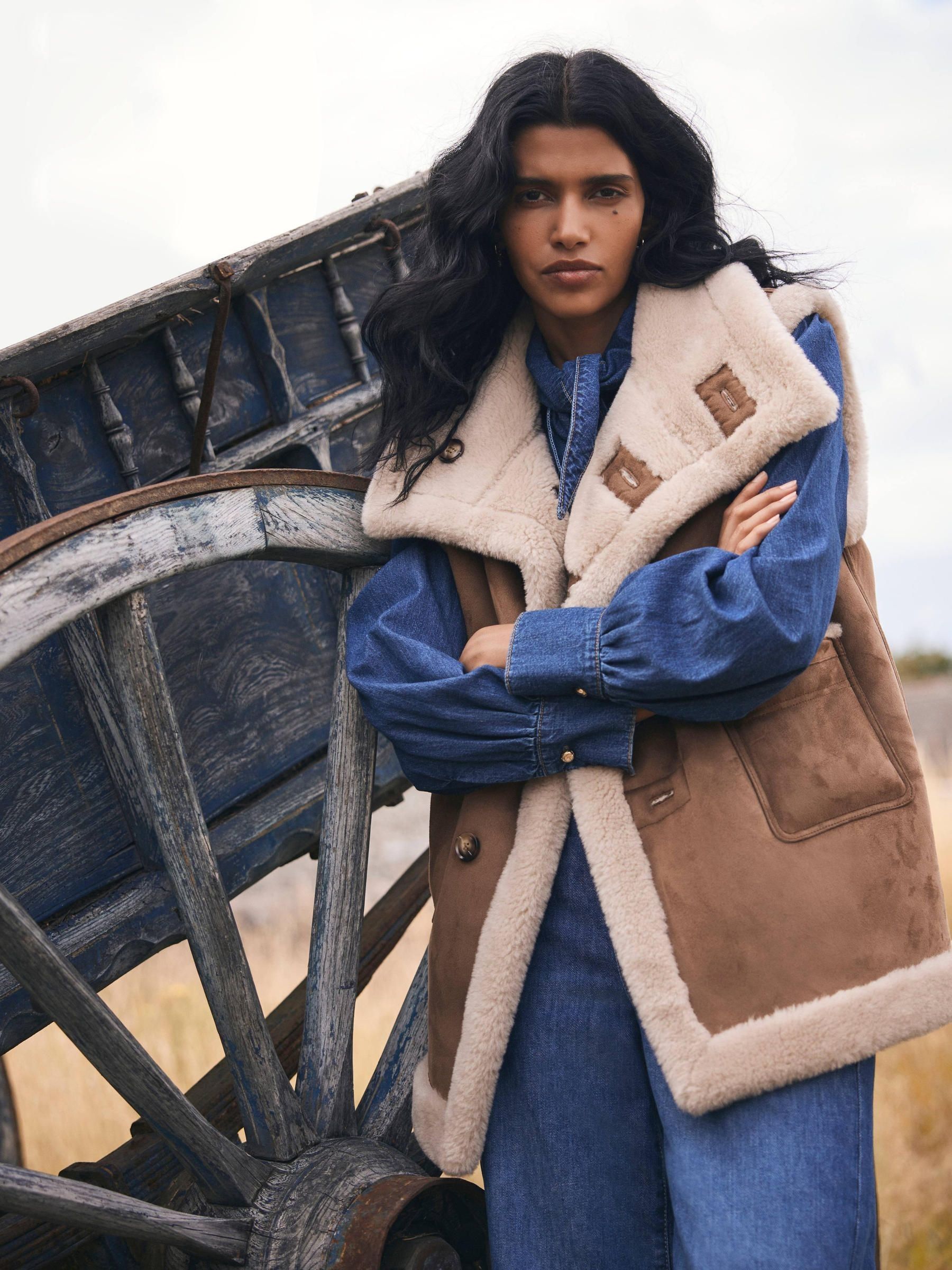 Buy Mint Velvet Brown Bonded High Neck Gilet from Next USA