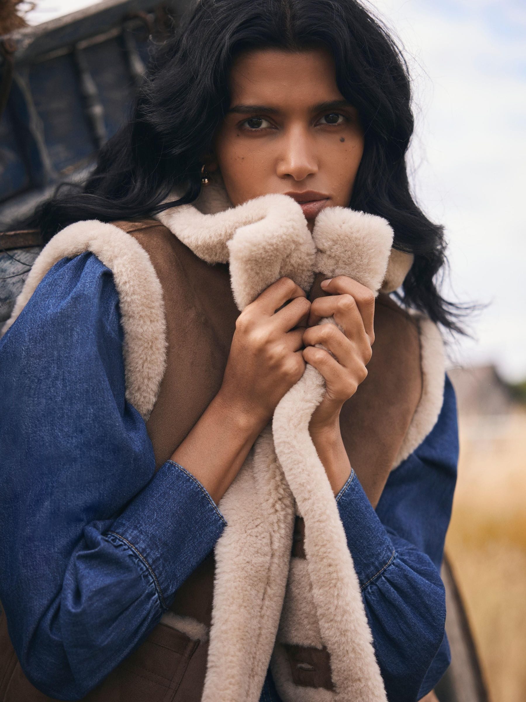 Buy Mint Velvet Brown Bonded High Neck Gilet from Next USA