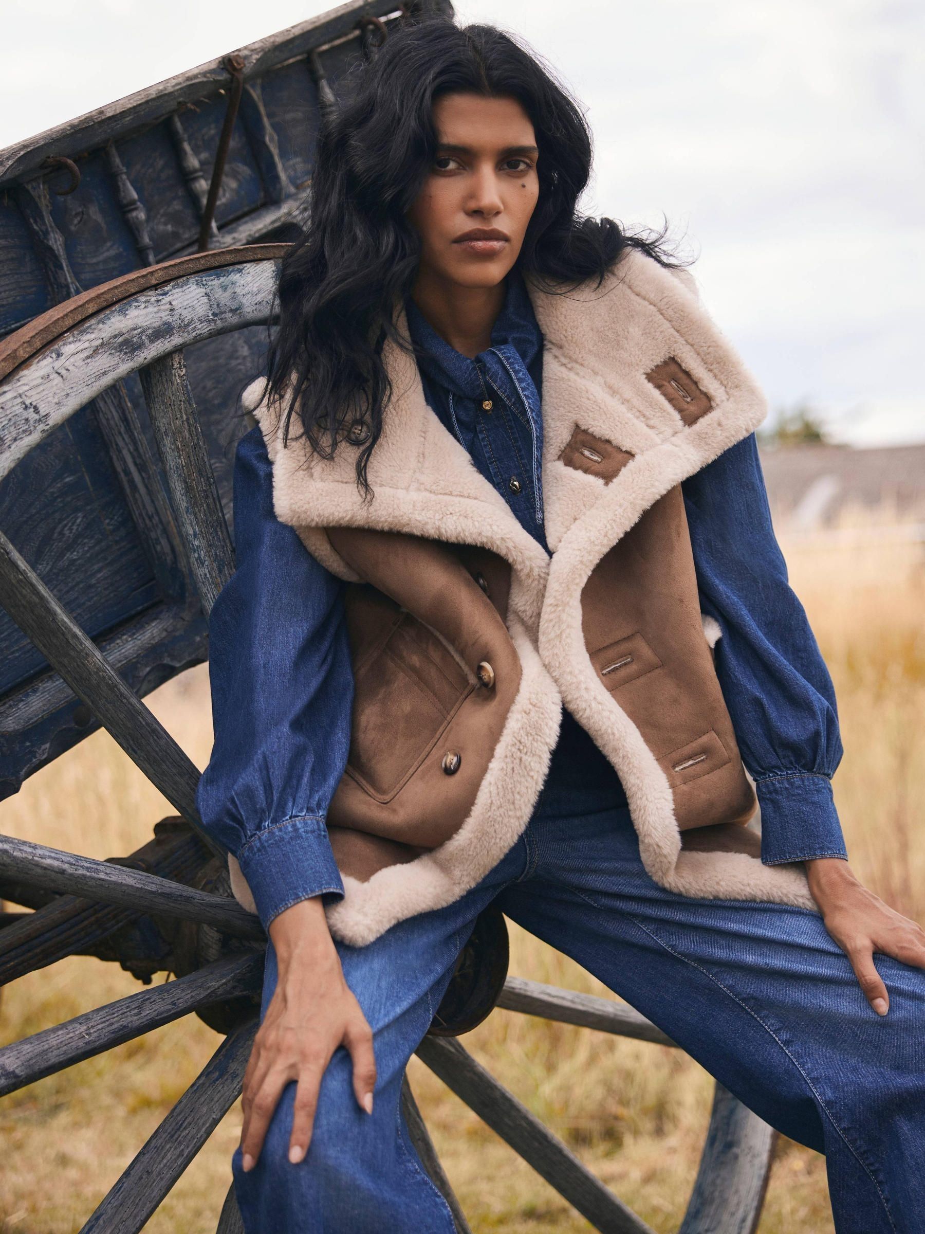 Buy Mint Velvet Brown Bonded High Neck Gilet from Next USA