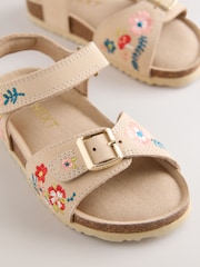 Neutral Standard Fit (F) Touch Fastening Corkbed Sandals - Image 4 of 5