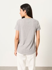 FatFace Natalie Black/White/Grey 3 Pack T-Shirts - Image 3 of 8