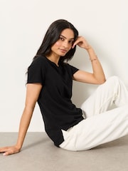 FatFace Natalie Black/White/Grey 3 Pack T-Shirts - Image 7 of 8