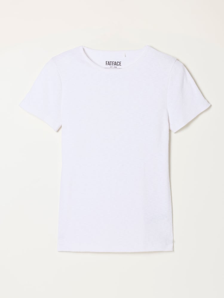 FatFace Celia White Short Sleeve T-Shirt - Image 1 of 1 FatFace Celia White Short Sleeve T-Shirt - Image 1 of 1