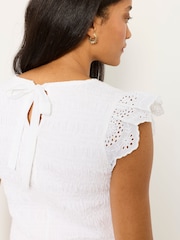 FatFace Betty White Shirred Top - Image 3 of 6