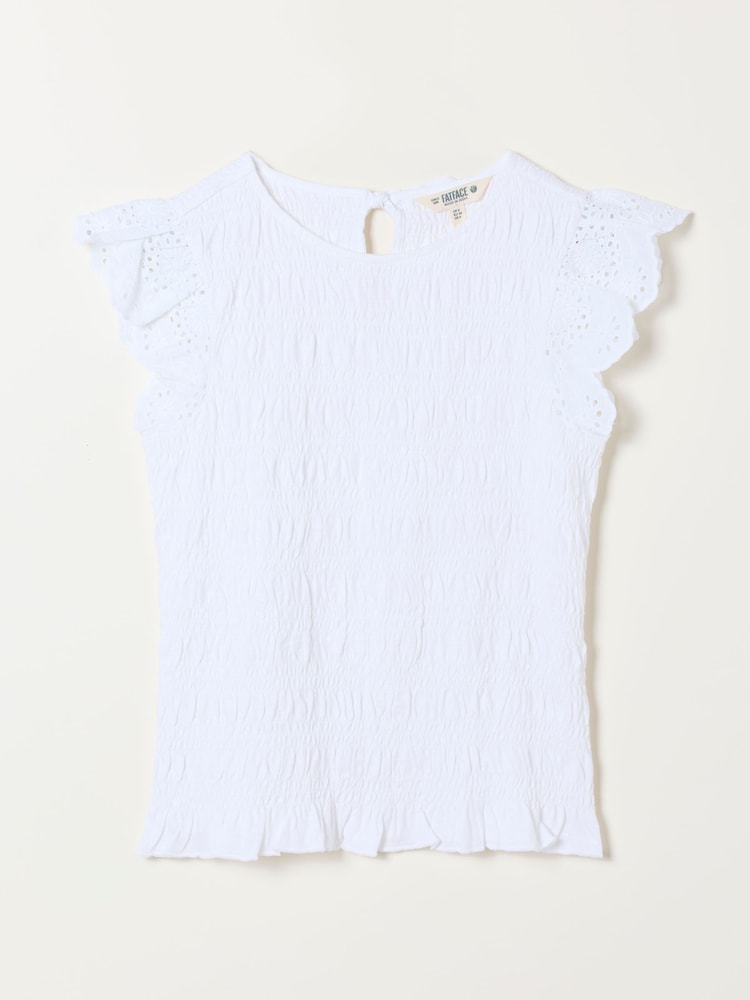 FatFace Betty White Shirred Top - Image 6 of 6